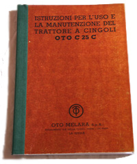 Libretto uso e manutenzione del trattore Oto Melara C 25 C